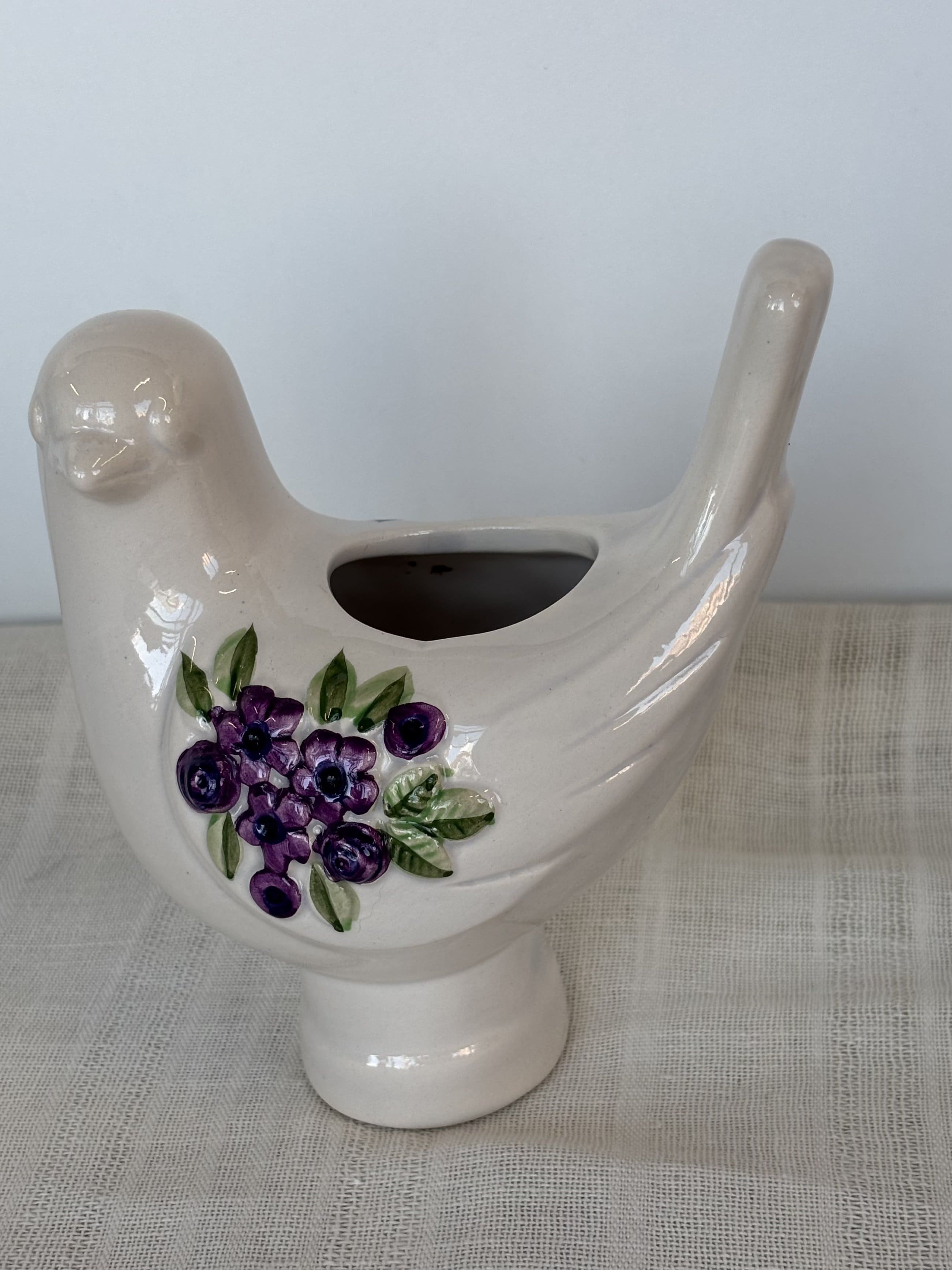 Vintažinė  Rosa Ljung keraminė paukščio formos vaza