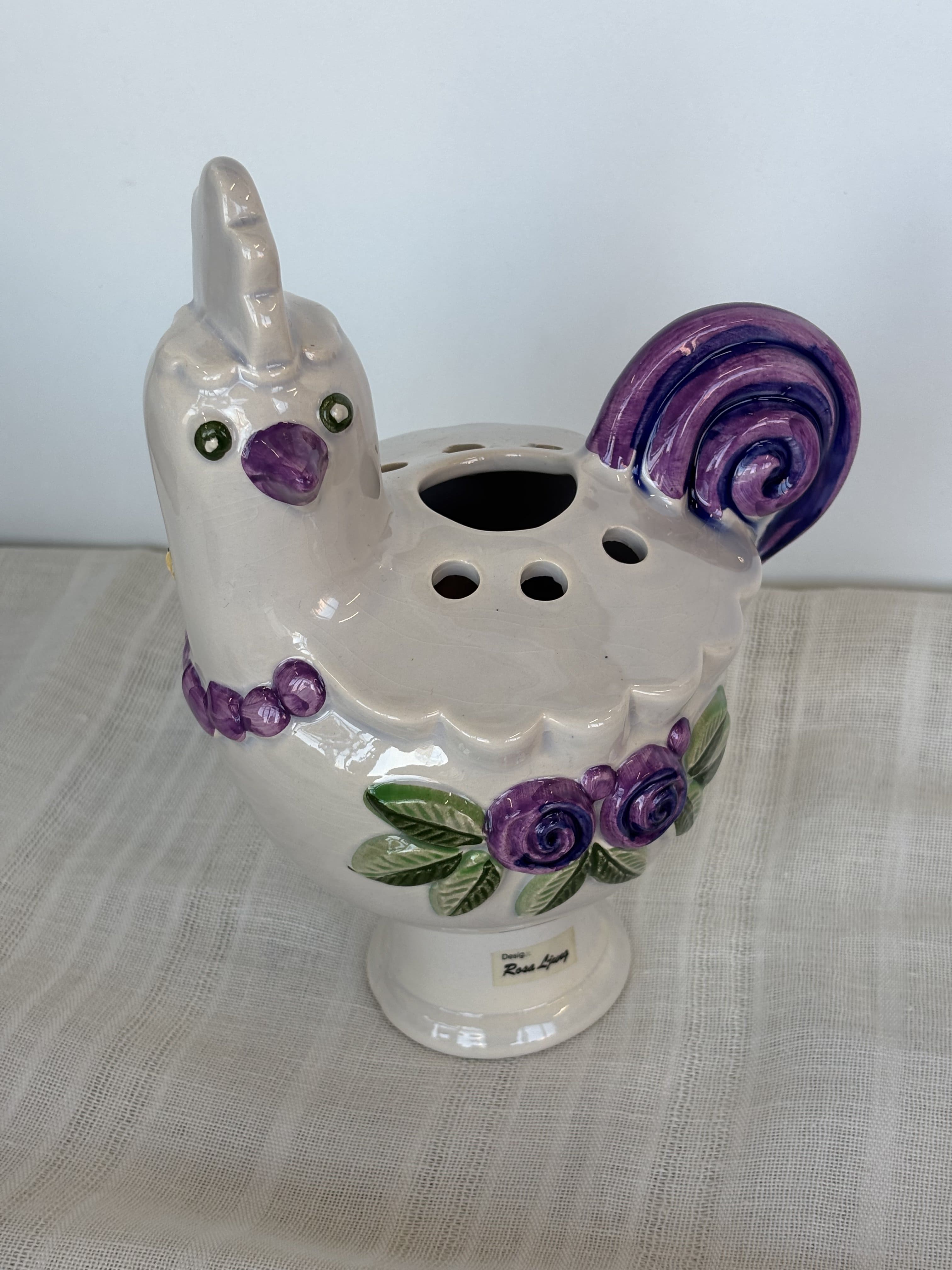 Vintažinė Rosa Ljung keraminė vaza „Gaidelis“