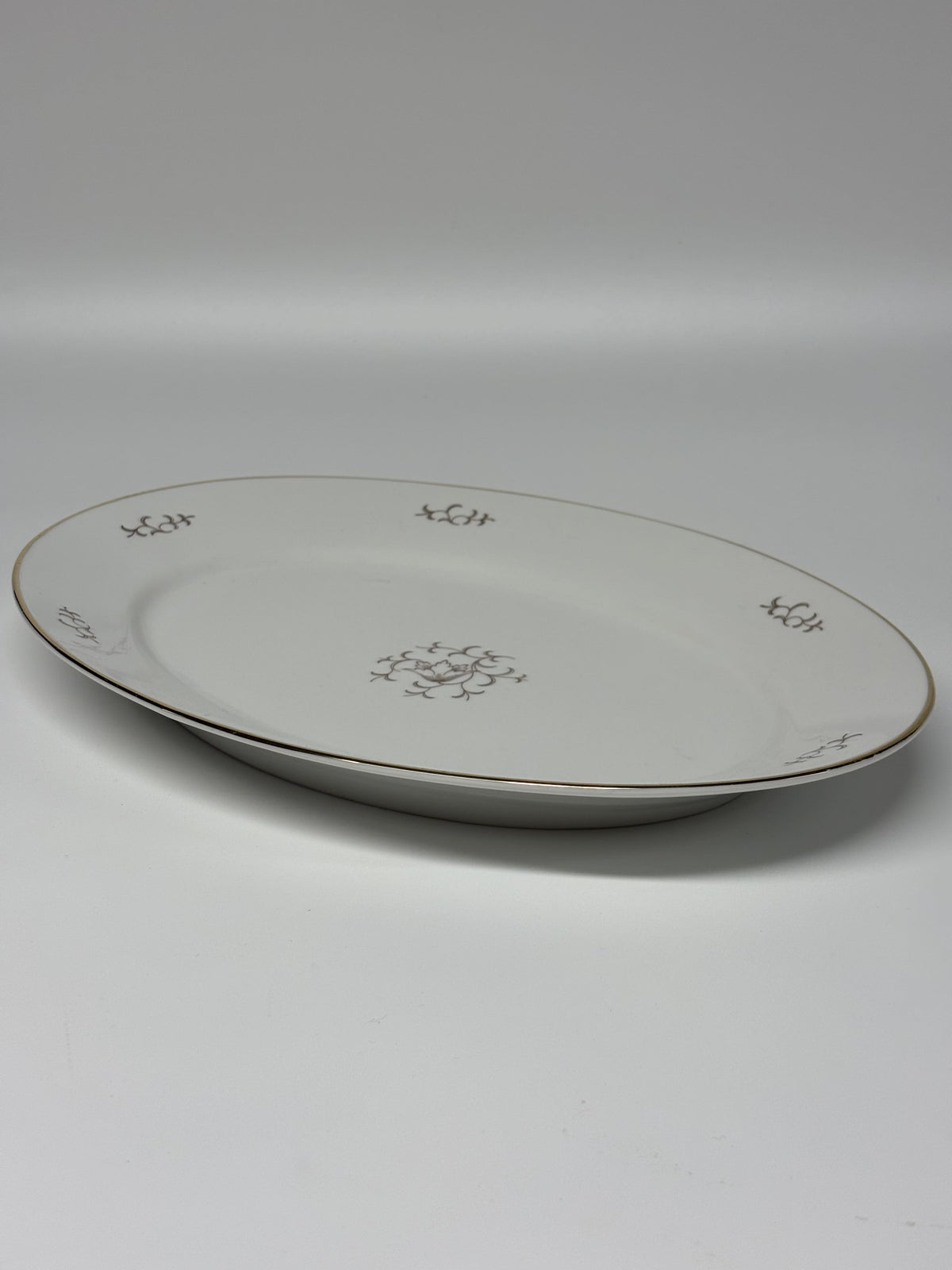 Vintažinis Art Deco stiliaus porcelianinė didelė lėkštė