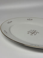 Vintažinis Art Deco stiliaus porcelianinė didelė lėkštė