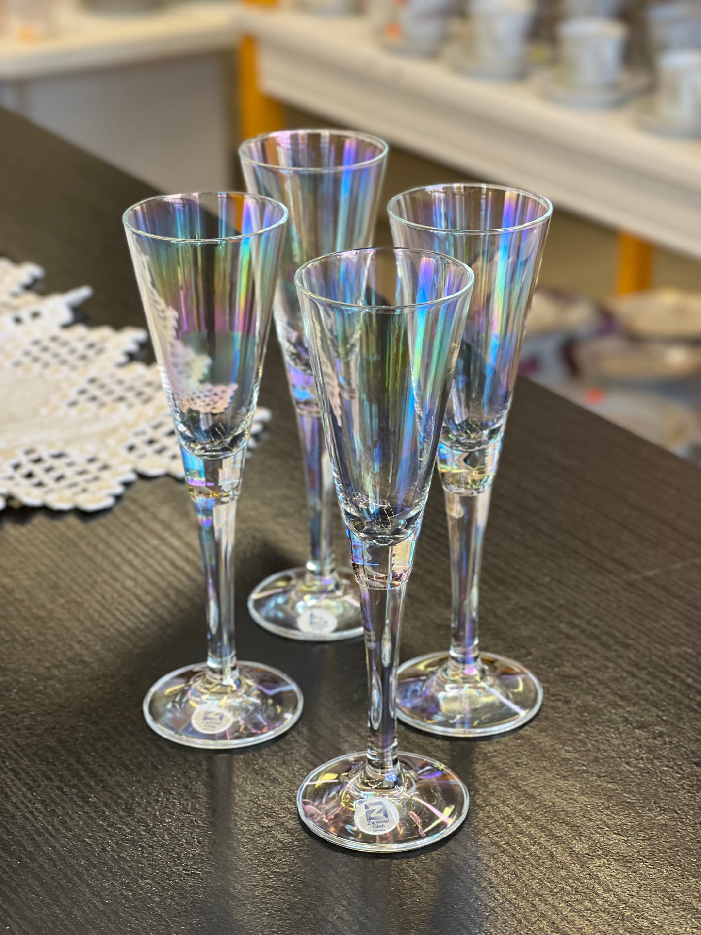 „ZWIESEL GLAS” krištolinės šampano taurės