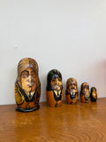 Medinės lelytės matrioškos "The Beatles"
