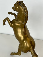 Vintažinė žalvarinė besistojančio žirgo statulėlė