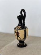 Rankų darbo graikiška „Oinochoe“ stiliaus vaza
