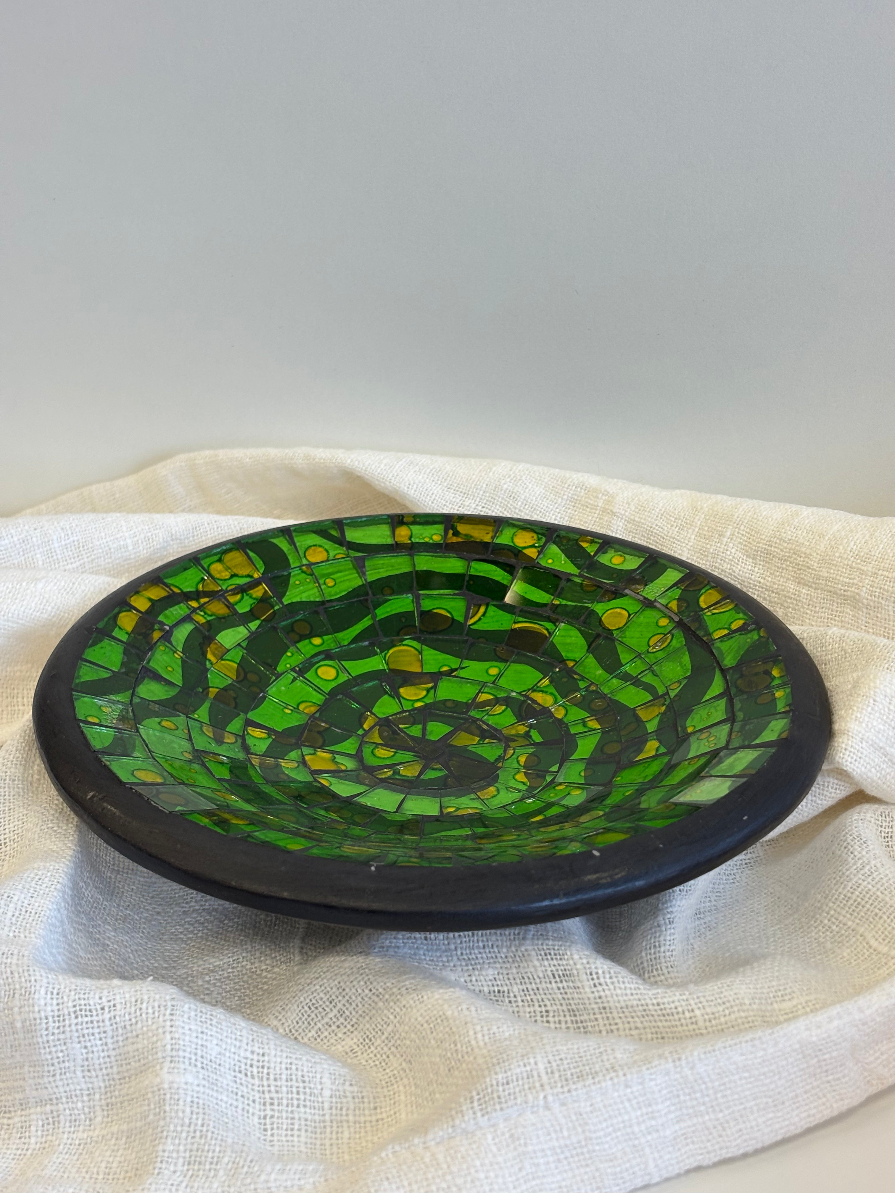 Dekoratyvinė stiklo mozaikos lėkštė