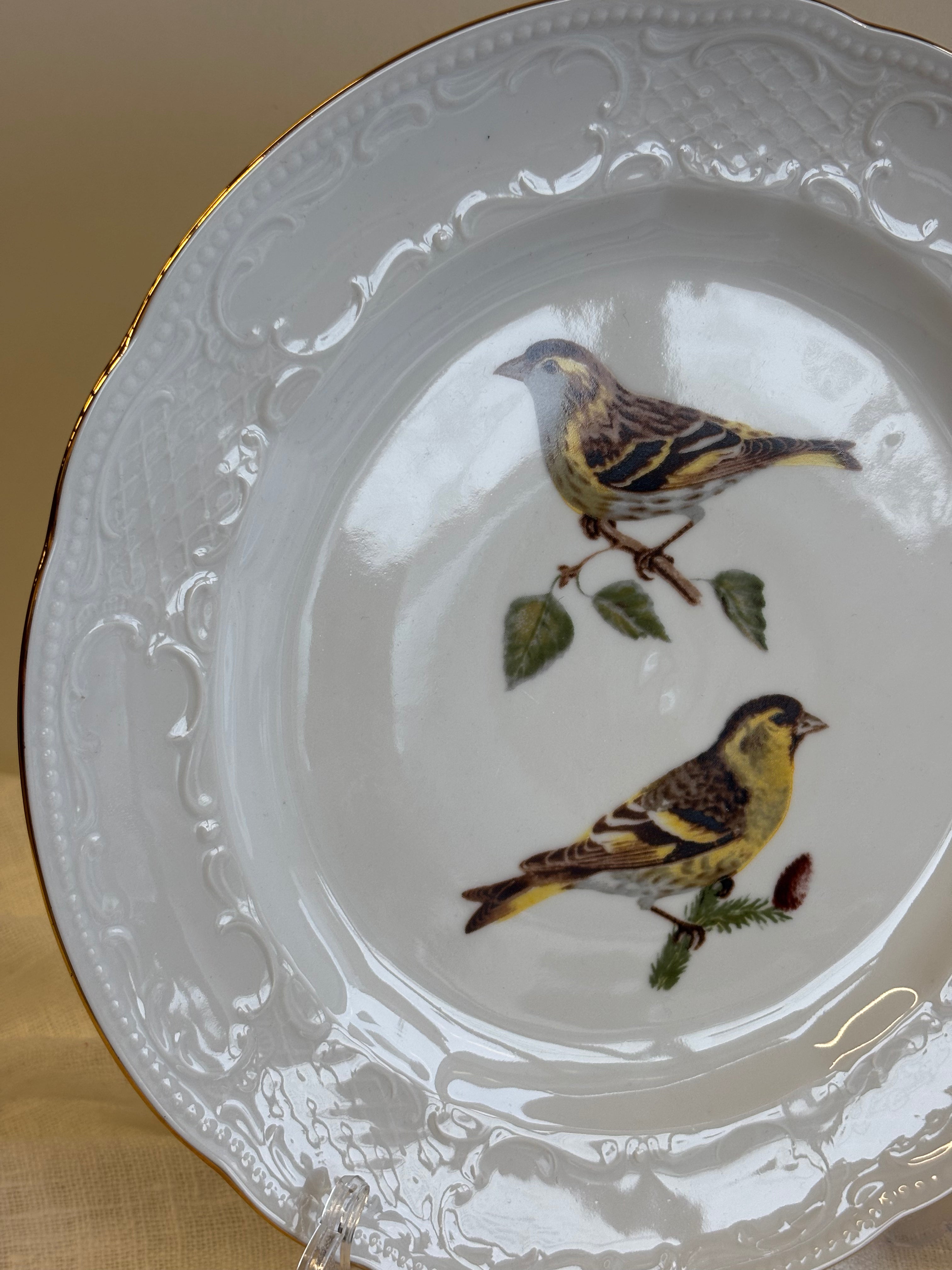 Porcelianinė dekoratyvinė lėkštė "Carduelis Spinus"