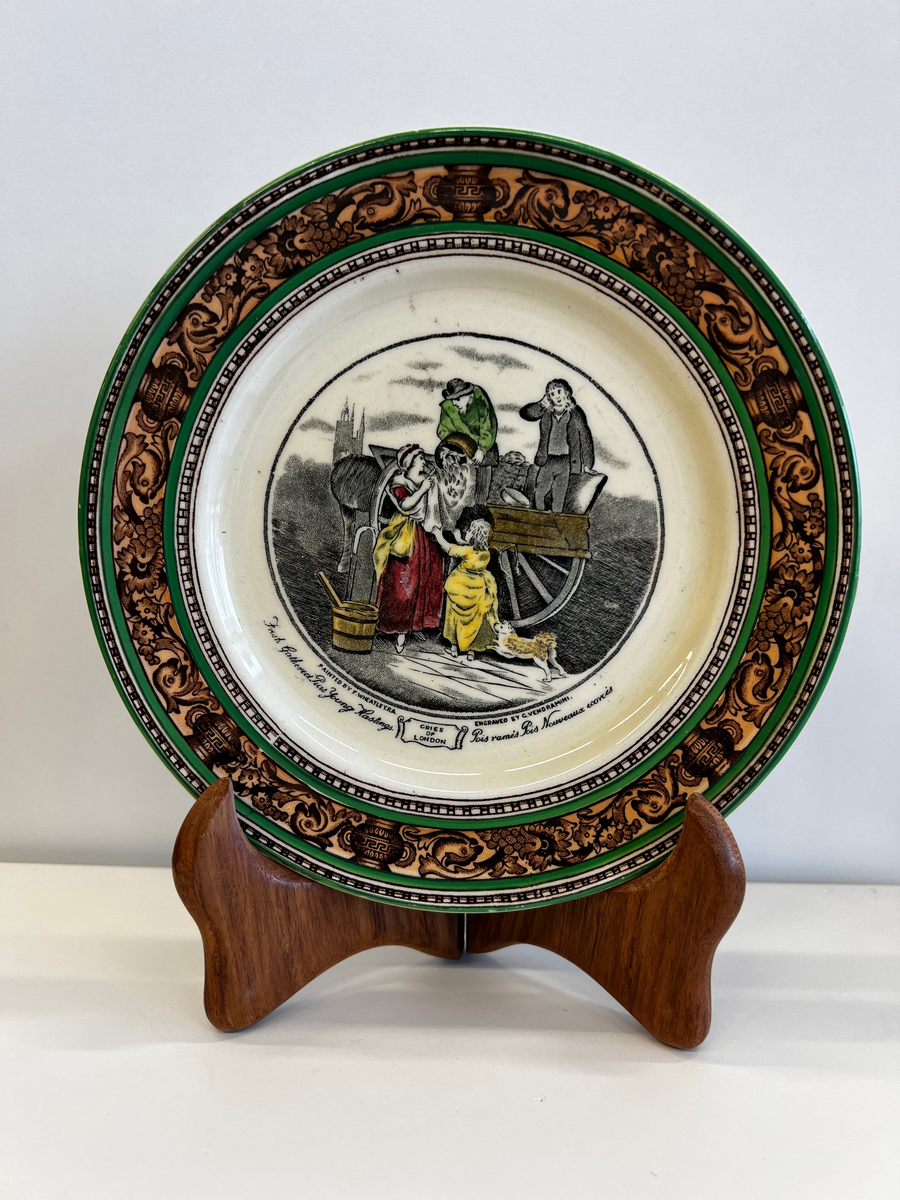 Adams Pottery dekoratyvinė porcelianinė lėkštė